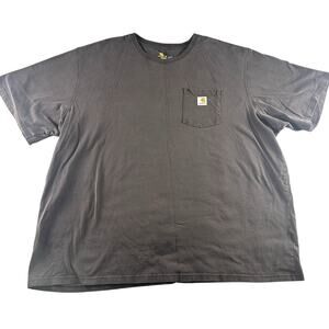 Carhartt T-shirt Men's 4XL‎ Original Fit Workwear -Brown- Chest Pocket